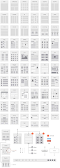 【超赞！9套网页/App线框图】记得戳大图另存！新人通常在接到App或网站项目的时候，对结构和布局不了解，甚至不知道我要出哪些界面，只有等着策划发原型图。但是有了这9枚脉络清晰的大图后，就不一样了。你可以前瞻性的估摸出项目所涉及的一些功能和常规界面。怒转