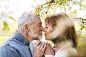 Senior couple in love outside in spring nature kissing. by Jozef Polc on 500px