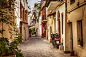 迷人的老街道，在伊拉克利翁的形象。克里特岛希腊