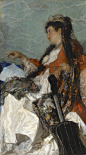 Adriano Bonifazi(1854-1914) Woman With ... 来自路尼尼finale - 微博