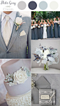 2016 trending slate gray and cream neutral wedding color ideas: 