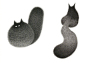 插画师 Kamwei Fong 用针管笔绘制了这些皮毛蓬松的黑猫，肥胖、慵懒而又高傲的气质和你很像。（ins：kamweiatwork） ​​​​