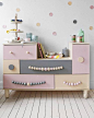 color blocked dresser: 