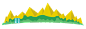 唯美卡通可爱手绘山树林