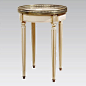 French Furniture Cream and Gold Side Table