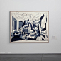 大师毕加索抽象艺术装饰画大尺寸样板房壁画挂画现代走廊过道墙画-淘宝网