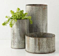 Anthropologie Ridged Zinc Pots | Photo Gallery: Cottage-Style Decorating Finds | House & Home