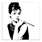 轻艺术人物明星 奥黛丽赫本 黑白照片经典复古怀旧海报定制装饰画芯#英伦##家居##影视#剪影