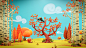 illustration d'automne - Autumn illustration 3D