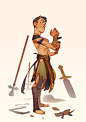 Young Gladiator, Max Grecke : Gladiator done for the character design challenge on Facebook.