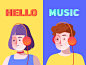 插画-你好音乐：https://dribbble.com/shots/6104487-Hello-Music