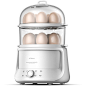 德尔玛煮蛋器自动断电三层蒸蛋器迷你多功能煮蛋羹小型早餐机家用