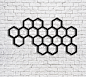 Metal Decorative Honeycomb Wall Hanging Steel Art Outside Metal Decoration Housewarming Gift : Metal Decorative Honeycomb  BEST SIZE - BEST PRICE  Sizes:30cmx35cm  Color: Black  This item was made by plasma cutting and has really good quality. It has 2 mi