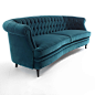 Classic Italian Designer Teal Velvet Sofa : Classic Italian Designer Teal Velvet Sofa discover exclusive classic designer Italian sofas at Juliettes Interiors in London