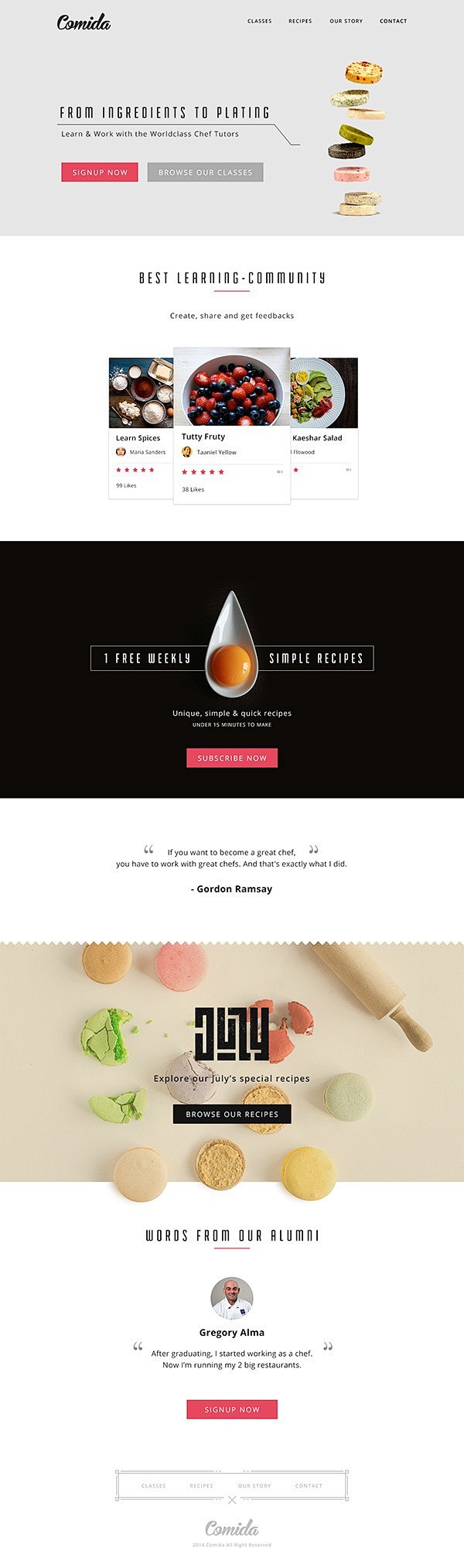 美食类网站首页设计 - 视觉同盟(Vis...