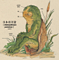 《神秘动物图鉴》：河童是一种与人相像的爬行动物，生活在日本北部荒野之地。它生活在水域环境、沼泽或者河流中，长着乌龟一样的壳和嘴巴。它身高约1.3 米，头顶有一个盆一样的水洼。