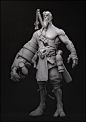 Hellboy Concept Sculpt, Hans Kristian Andersen : Meet Hellboy, The Demon Samurai! This is a concept sculpture I spent some time on over the last year. Inspired by a mix of Darksiders and Mike Mignola's Hellboy. Also, Overwatch was a big inspiration for so