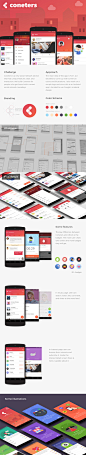 Coneters Branding & Android App Designs : My latest project that I did since a month ago. What do you think guys?also check the animation on my dribbble profile :http://dribbble.com/altaviztaPS : Cooming soon in Playstore.Thanks for watching