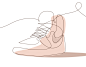 One line - Memorable sneakers : Some of the sneakers that marked our youth, drawn in continuous lines. Yay !