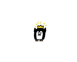 一只喜欢搞怪的小企鹅的卡通漫画风微信头像