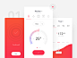 红色系的智能家居app界面设计分享-UI设计uisheji.com -