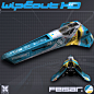 WipEout HD - Feisar - PlayStation 3 In-game Model, Dean Ashley : My role on WipEout HD was primarily ship artist, seeing the in game assets through from design and creation to their final in-game state.  As well as modelling and texturing, I also assisted