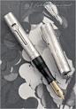 waterman silver fountain pen..