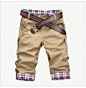 knee-length pants male casual shorts male capris breeched