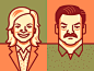 Parks & Rec : Leslie Knope and Ron Swanson in honor of tonight's series finale.