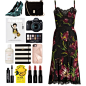 A fashion look from April 2017 featuring evening cocktail dresses, satin shoes and valentino shoulder bag. Browse and shop related looks.