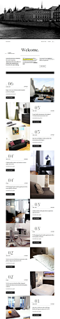 Apartments Du Louvre - Black and White Web Design 