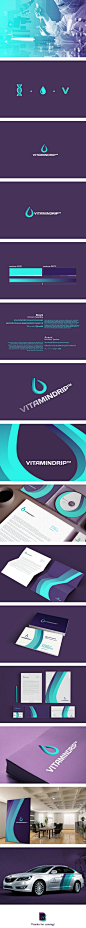 Vitamindrip by B21 Branding Studio, via Behance, branding, graphic design, droplet, shape, colour, concept