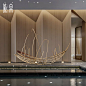 创意大型竹编抽象船摆件落地装饰品展厅售楼处酒店大堂装置艺术品-淘宝网