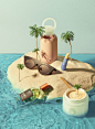 USTA Magazine – Travel Issue : Still life editorial created for USTA Magazine: Travel Issue. Each diorama shows different destinations featuring travel essentials.