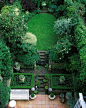 Courtyard garden with Oval lawn#古典花园#