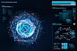界面ui单面全息炫彩时间轴科技感高清大图
