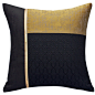 Lachdow黑色金色抱枕轻奢设计师样板房推荐沙发靠垫后现代客厅-淘宝网
