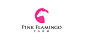 Pink Flamingo Farm Logo（以动物剪影为元素的标志设计）