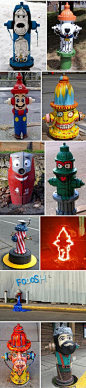 消防栓也可以很艺术，好萌了~~~--> 玩创意必上的一个网站：@涂格网