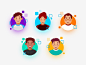 Pixelz Avatars Part 2 collective teamwork member designer artist team people avatar icon uiux art vector logo design illustration