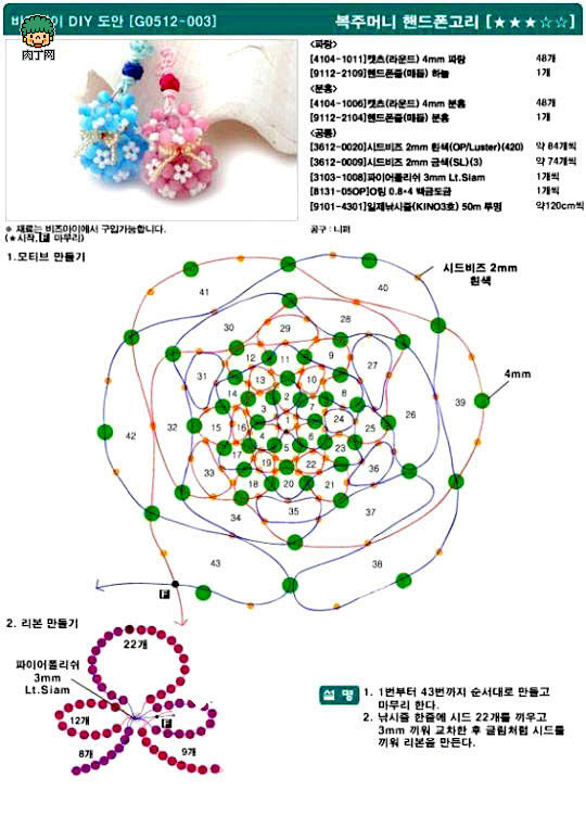 水晶串珠挂件 小福袋DIY教程