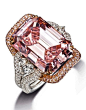 Internally Flawless Emerald Cut Pink Diamond Ring - Style Estate -