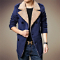 休闲加棉加厚大衣外套，款式新颖，版型正，时尚大气谐于一身，双排扣子彰显男人魅力。 #英伦#
