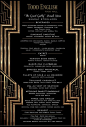 Great Gatsby Menus | This menu from the Todd English Food Hall is quite fabulous and I hope ...: 