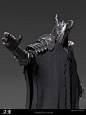 Nazgul - Helm Hammerhand, Kristian Bourdage : Here's another of the 9, Helm Hammerhand.  I enjoy getting in the mindset of these guys when sculpting , and trying to tell a story with the materials. I was responsible for the entire character, sculpted in Z
