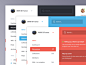 Colored mail-like interfaces #导航# #菜单# #menu# #navigation#