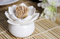 LOTUS PICK : Beautifully designed, the lotus toothpick holder decoratively keeping your toothpick tidy.