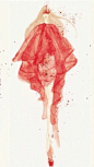【笔尖时尚】LAN YU 2015春夏高定系列手绘 水彩手绘 手绘插画 素材 时装 婚纱礼服 兰玉