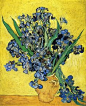 Still Life with Irises - Vincent van Gogh  - Painted in May 1890 while in the Saint-Rémy Asylum - Current location: Van Gogh Museum, Amsterdam, Netherlands ...............#GT