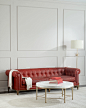 Maurice Tufted Leather Sofa 95